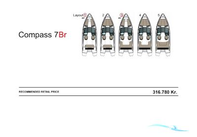Compass 7 BR - 250 hk Powerboat 2026, with Mercury engine, Denmark