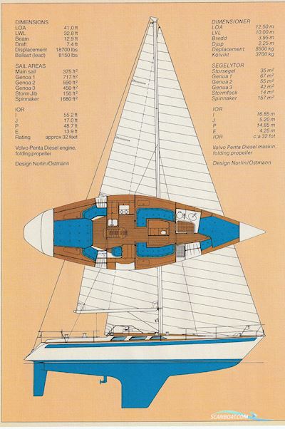 Sweden Yachts Sweden Yachts 41, Continental Sailing boat 1992, with Volvo Penta Diesel 2003T B, 43 Hk engine, Sweden