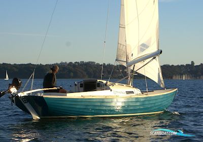 Folkeboot Mit Harbeck Trailer Sailingboat 1978, with Suzuki engine, Germany
