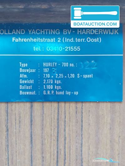 Hurley 700 Sailingboat 1978, The Netherlands