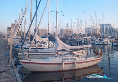 Internationales Folkeboot  Sailingboat 1981, with Tohatsu  engine, Germany