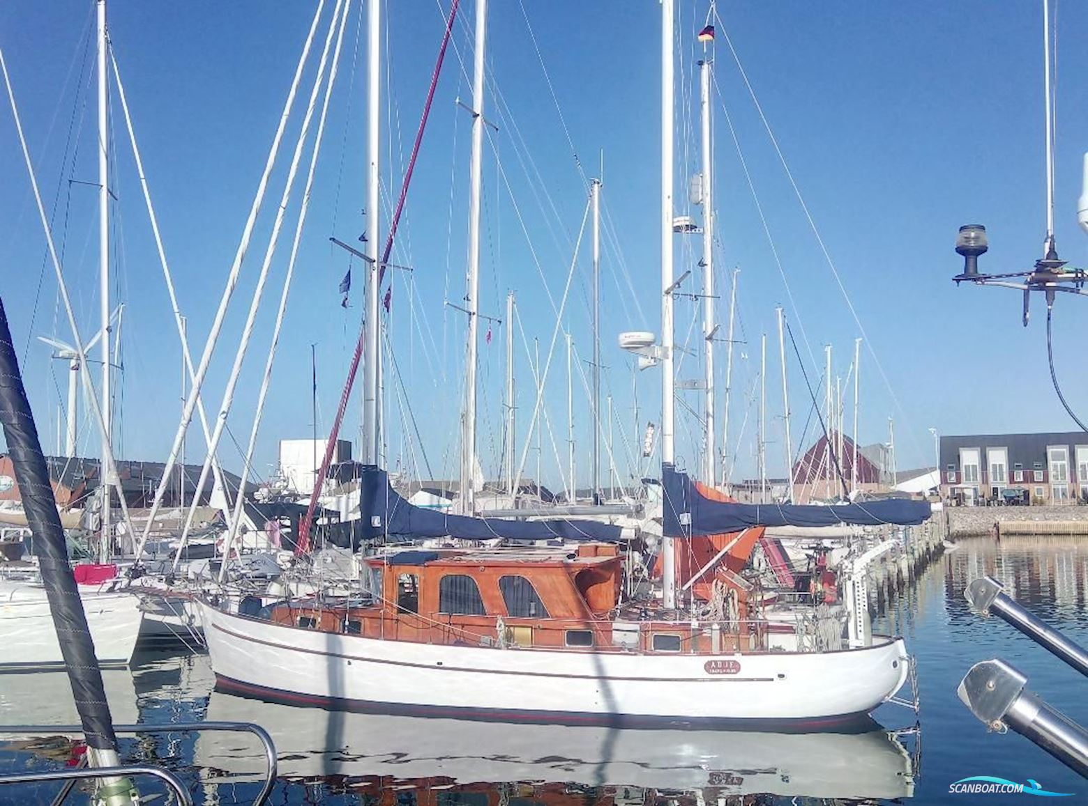 Schmidt Motorsegler Stahl Sailingboat 1962, with Mercedes engine, Germany