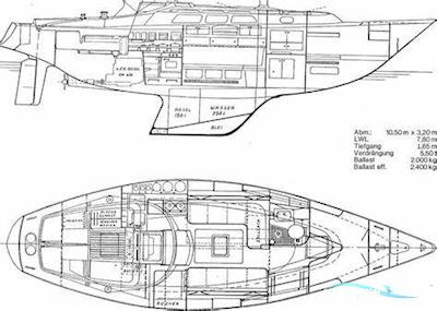 Asmus KG Yachtbau Hanseat 70 Segelbåt 1971, med Yanmar 3YM30AE motor, Tyskland