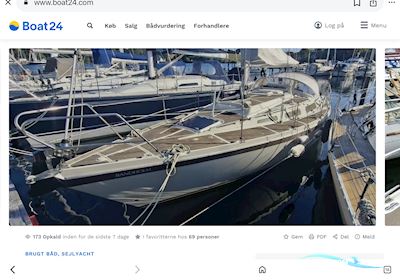 Bandholm 35 Segelbåt 1982, med Volvo 1+23 hk / 17kw motor, Danmark