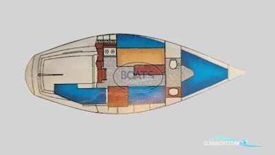 Mallard 9M Segelbåt 1977, med Midif motor, Frankrike