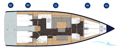 Bavaria C45 Style 4 Cabin Segelboot 2020, mit Yanmar motor, Spanien