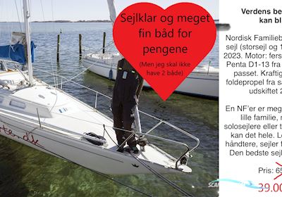 Nordisk Familiebåd NF Segelboot 1977, mit Volvo Penta D1-13 motor, Dänemark
