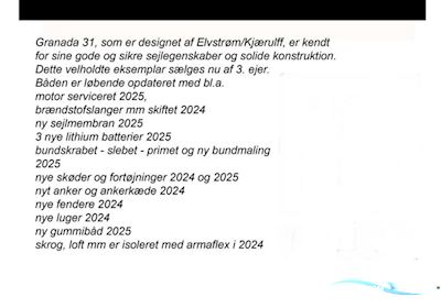 Granada 31 Sejlbåd 1982, med Volvo Penta MD 2020 motor, Danmark