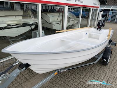 Ryds 398VI jolle med 6 hk Mercury 4 takt og 500 kg Brenderup bådtrailer - DEMO pris Småbåt 2024, Danmark