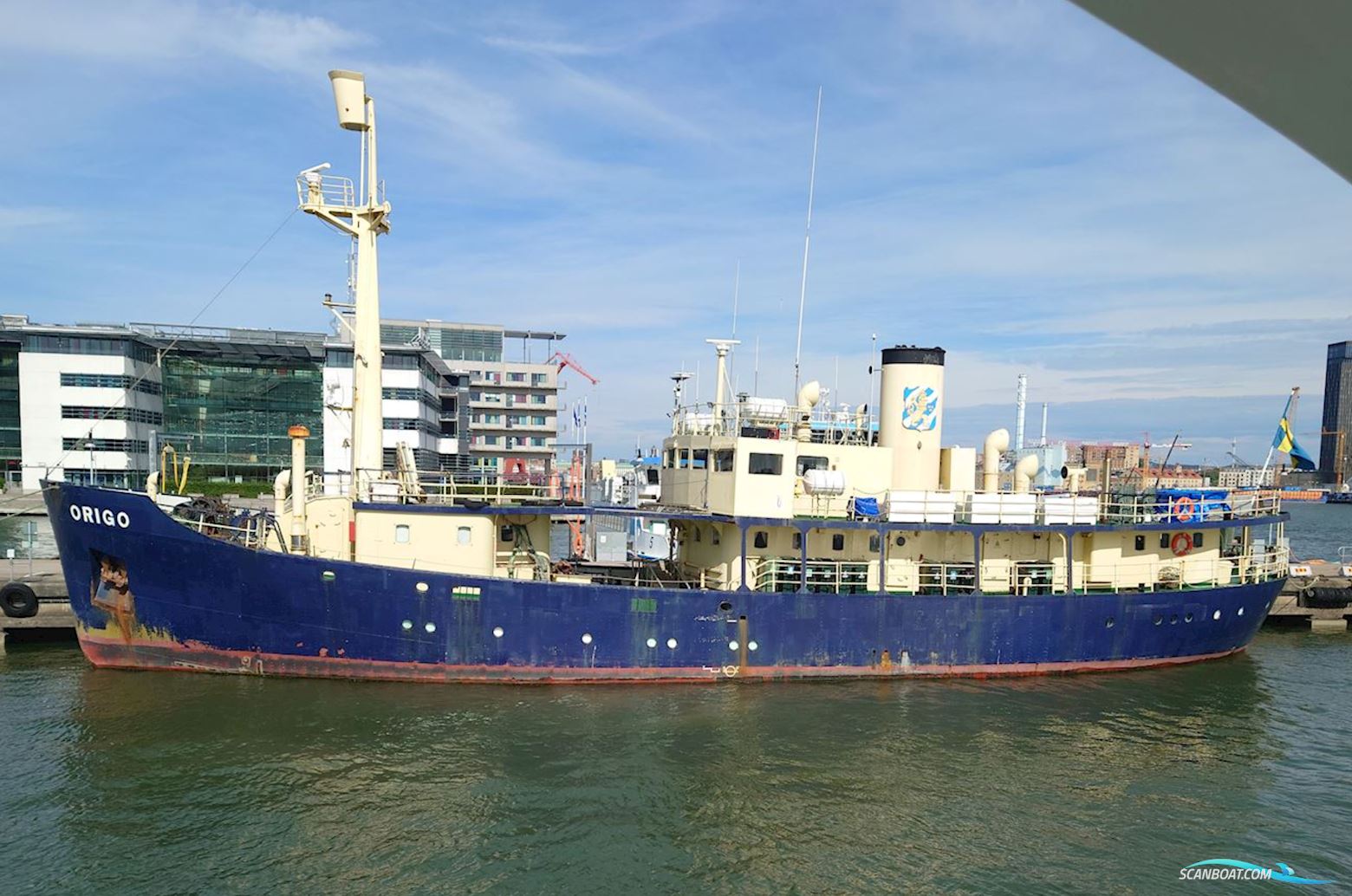 Passagerarskolmotorskeppet M/S Origo Smyr Workship 1955, with Nohab Diesel-2takt ML4 423kwa engine, Sweden