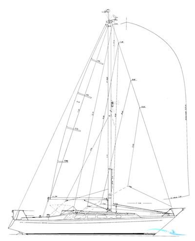 Asmus KG Yachtbau Hanseat 70 Zeilboten 1971, met Yanmar 3YM30AE motor, Duitsland