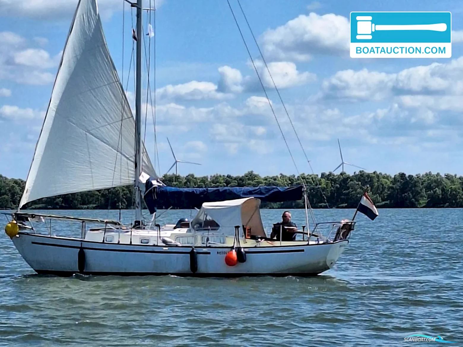 Baron Van Höevell S-Spant Zeilboten 1958, met Albin 0-21 motor, The Netherlands