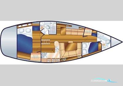 Hunter 410 Zeilboten 2000, met Yanmar 4JH2 motor, Griekenland