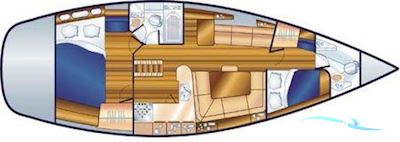 Hunter 410 Zeilboten 2000, met Yanmar 4JH2 motor, Griekenland