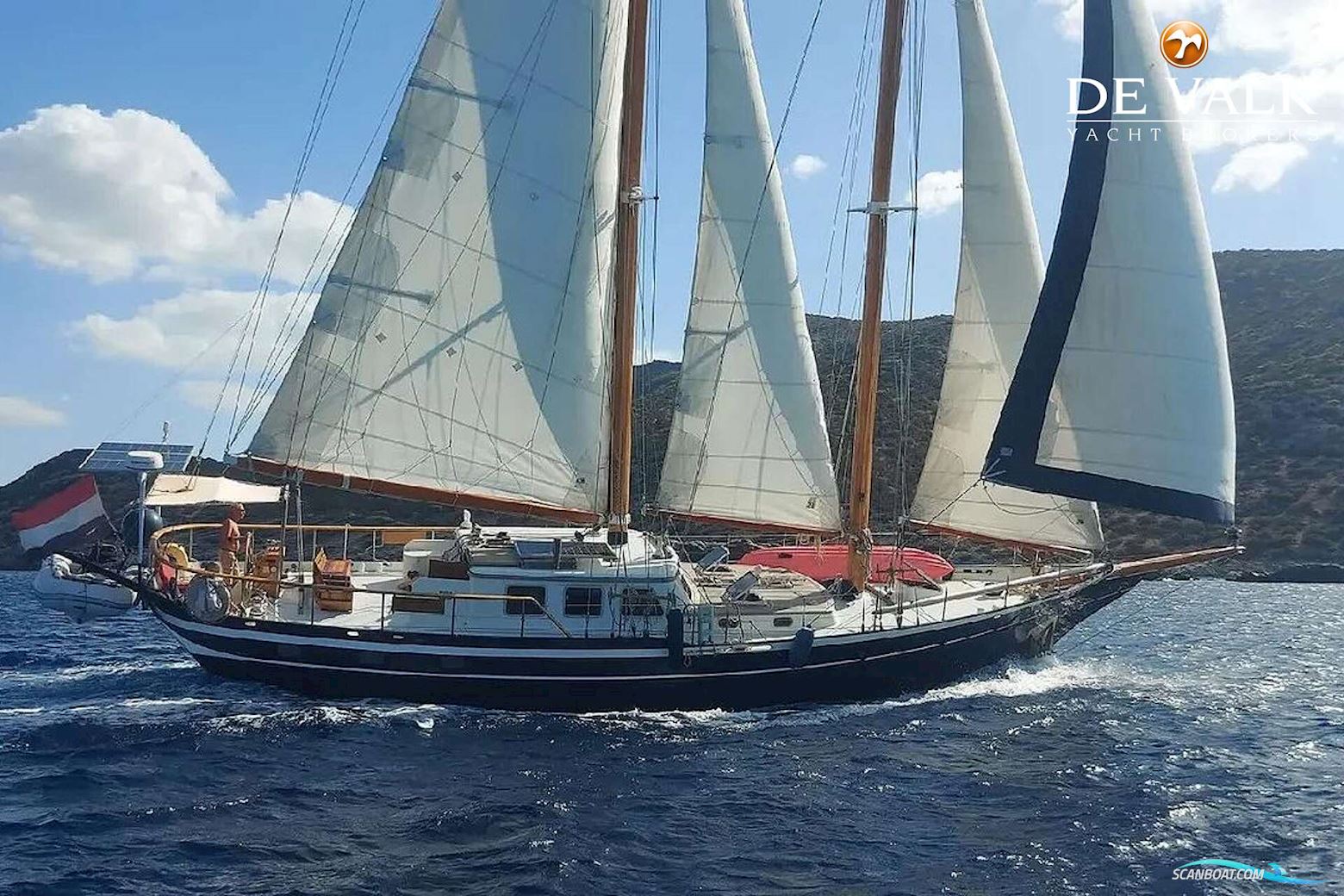 Lunstroo Schooner 1750 Zeilboten 1994, met Daf motor, Griekenland