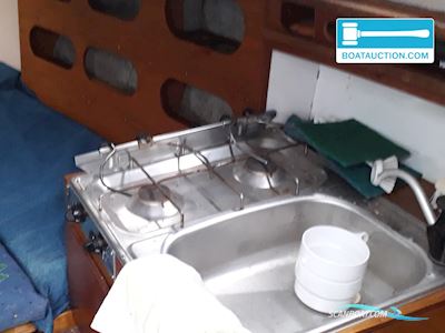 Saluki Kajuitzeiljacht Zeilboten 1974, met Suzuki motor, The Netherlands