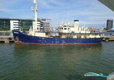 Passagerarskolmotorskepp M/S Origo Smyr Arbeitsboot 1955, mit Nohab Diesel-2takt ML4 423kwa motor, Sweden