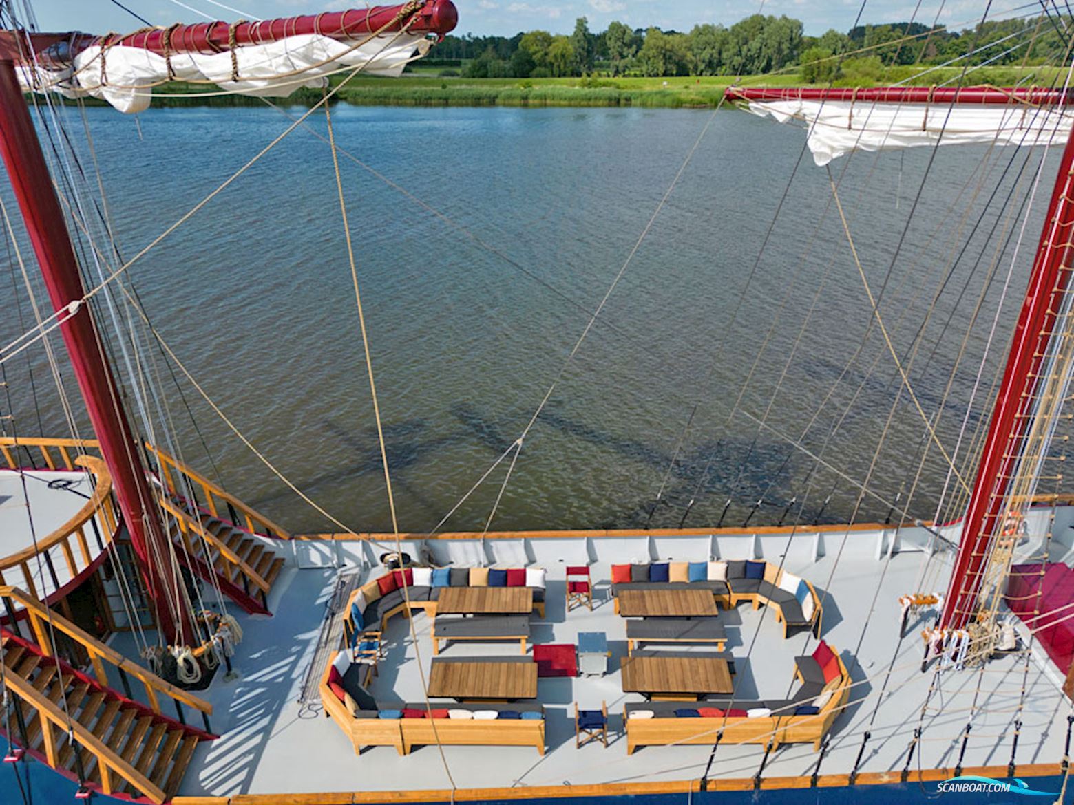 3 mast Charterschip / Evenementenboot 44 nachtgasten, 150 daggasten