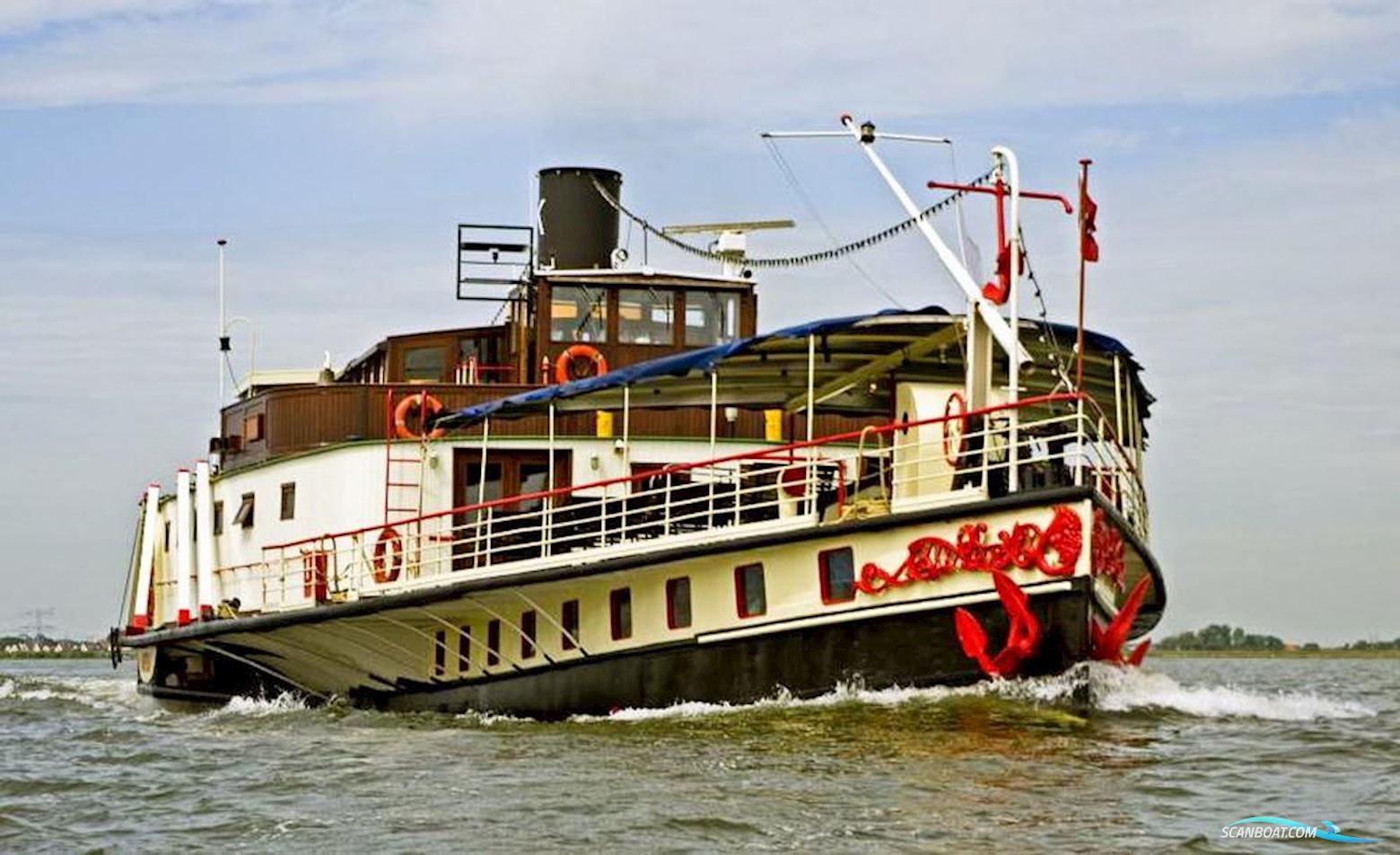 Barge Paddle Boat Arbejdsbåd 1911, med Cummins motor, Holland