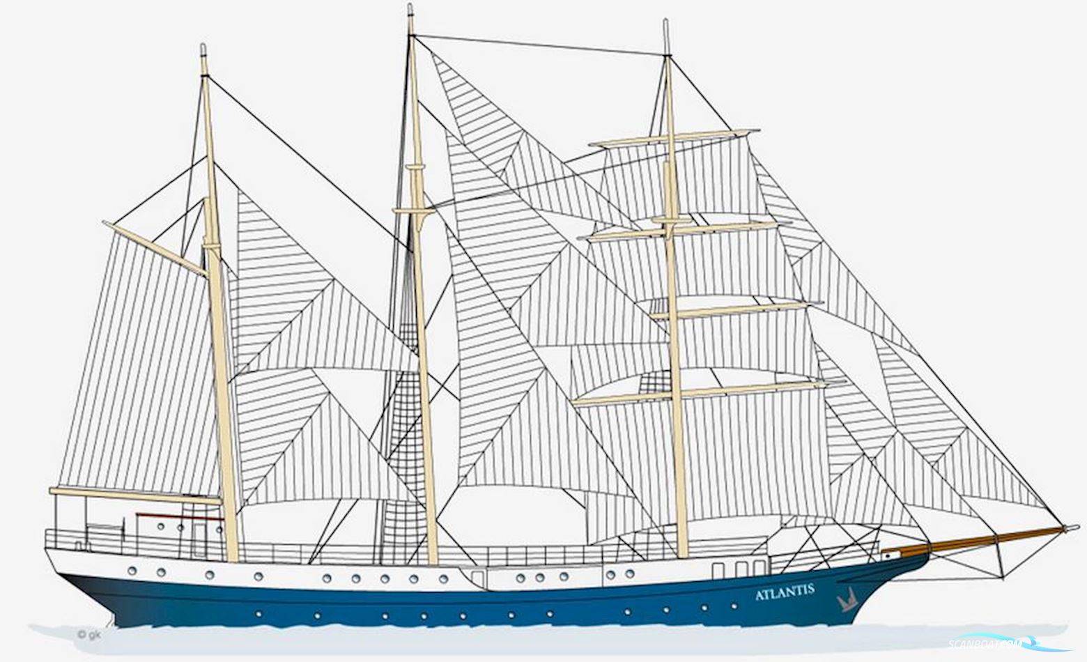 Schooner Three Mast Barquentine