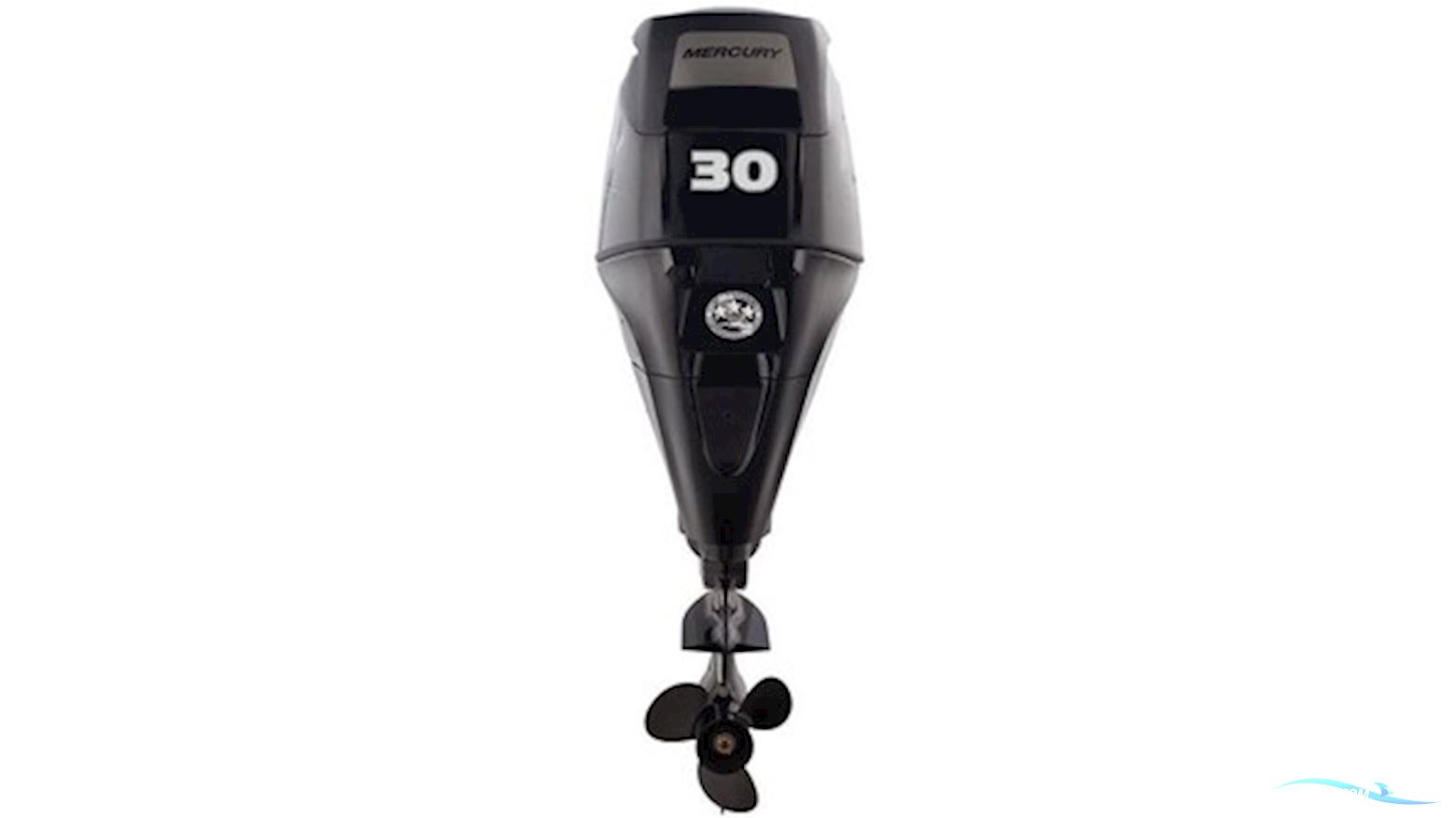 30 hk Mercury-Efi Med Håndstyring, el-Start og Powertrim - Nul Sejltimer. Bådmotor 2025, Danmark