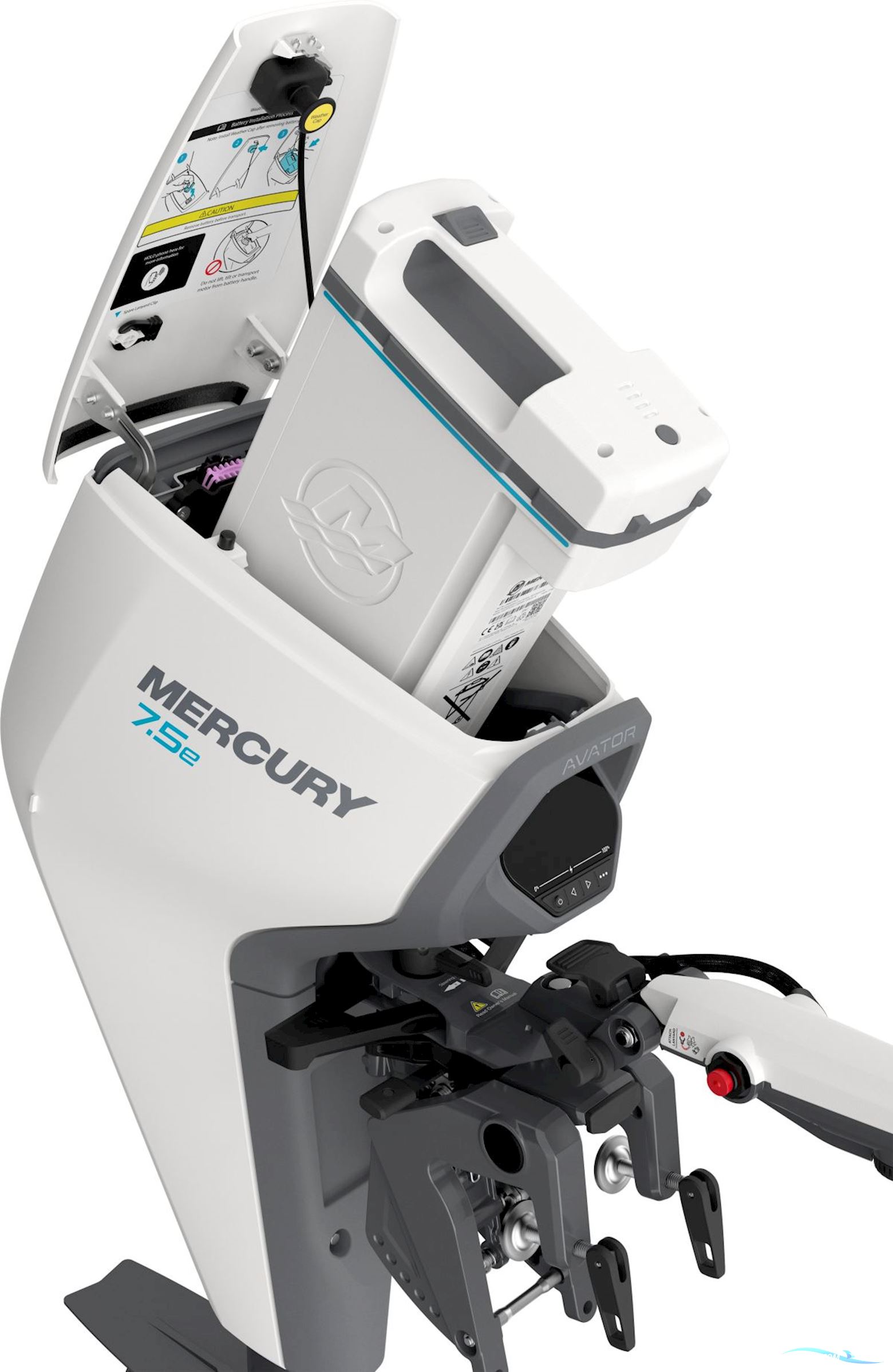 Mercury Mercury Avator elmotor 7.5 E  Bådmotor 2025, med Svarer i moment til 3.5 hk motor, Danmark
