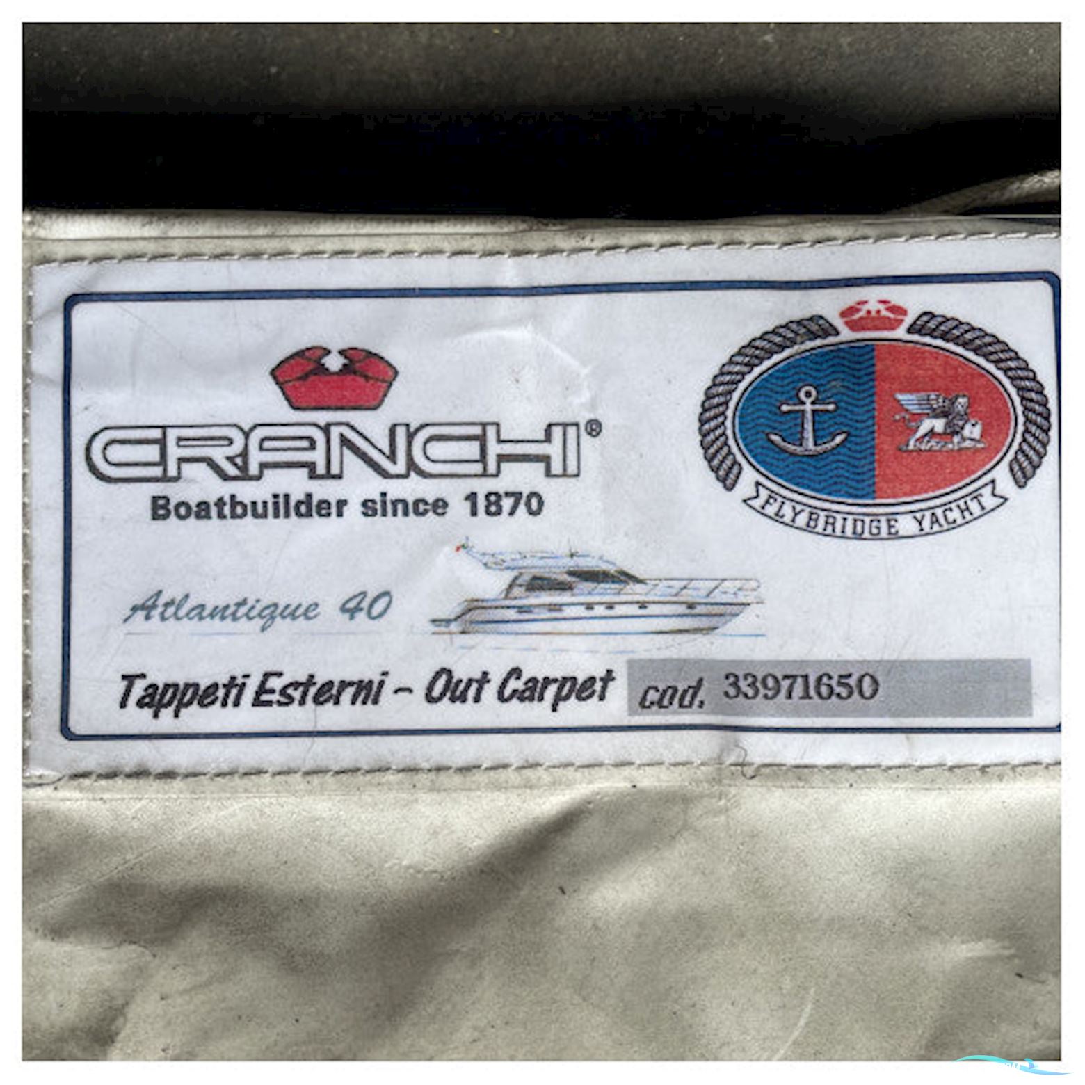 Cranchi Atlantique 40 Durable Outdoor Marine Non-Slip Carpet For Cockpit - 33971650 Bådtilbehør 2025, Holland