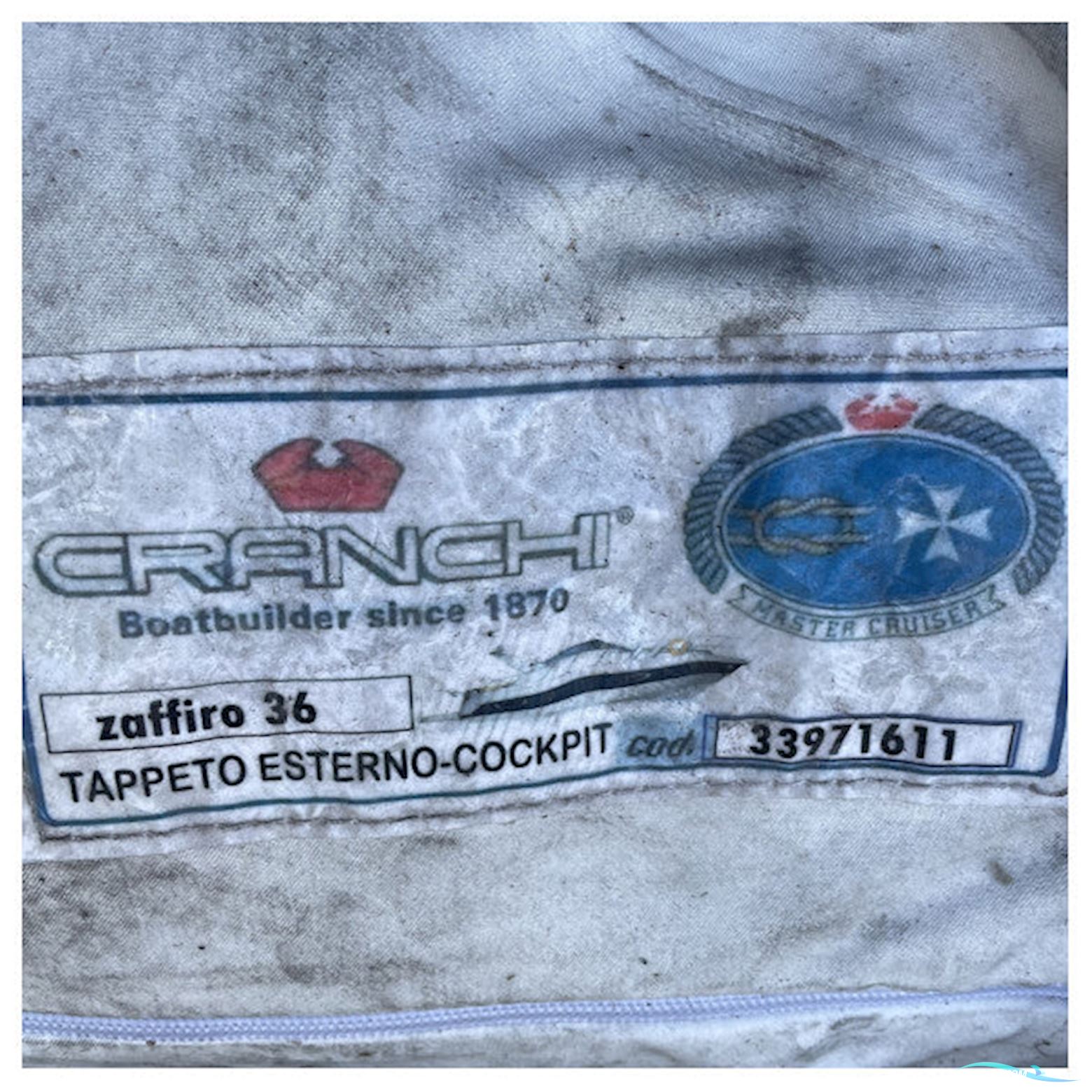 Cranchi Zaffiro 36 Blue Coated Cockpit Anti-Slip Carpet Original - 33971611