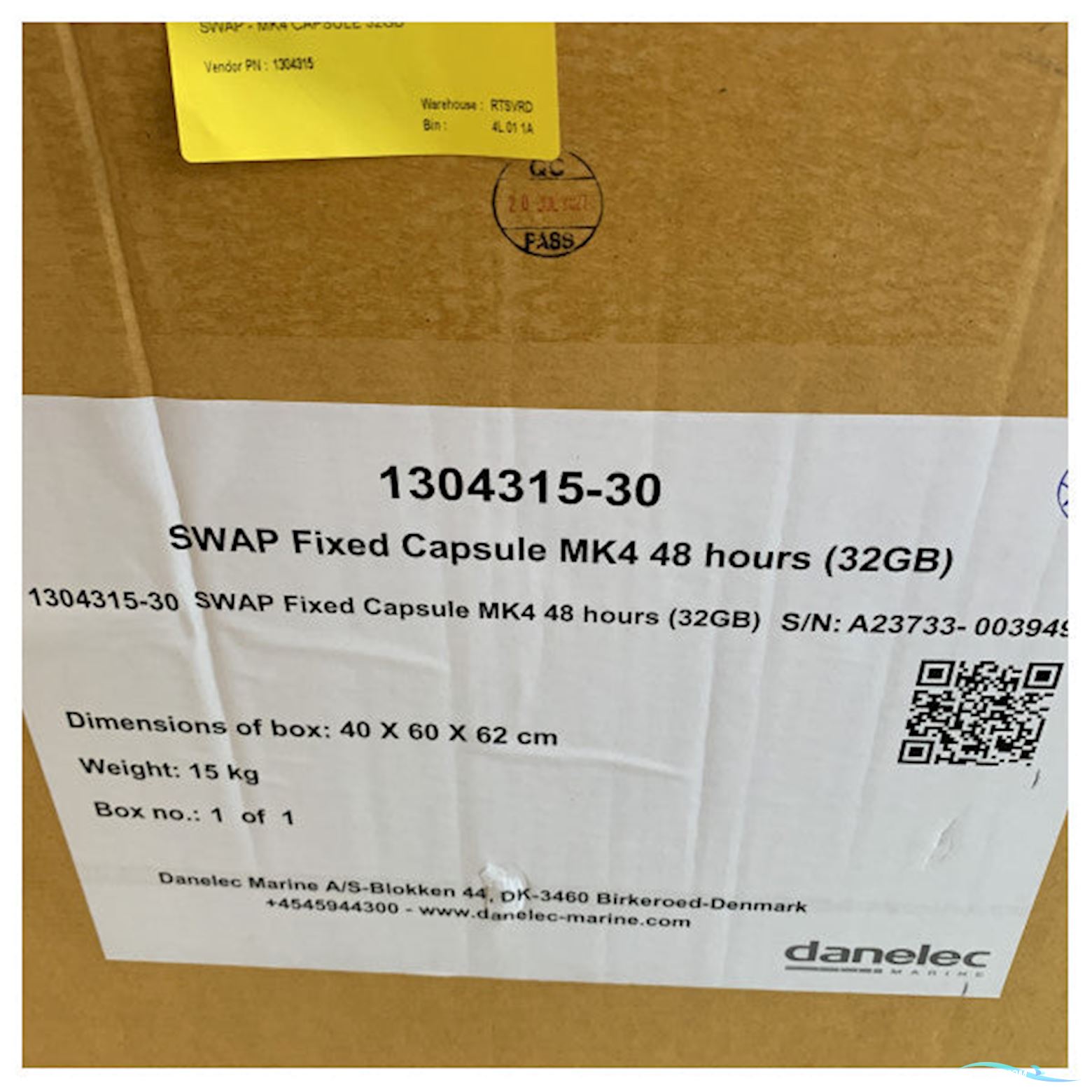 Danelec Fixed Capsule MK4 48 Hours 32GB Excl Beacon - Swap Unit - 1304315-30