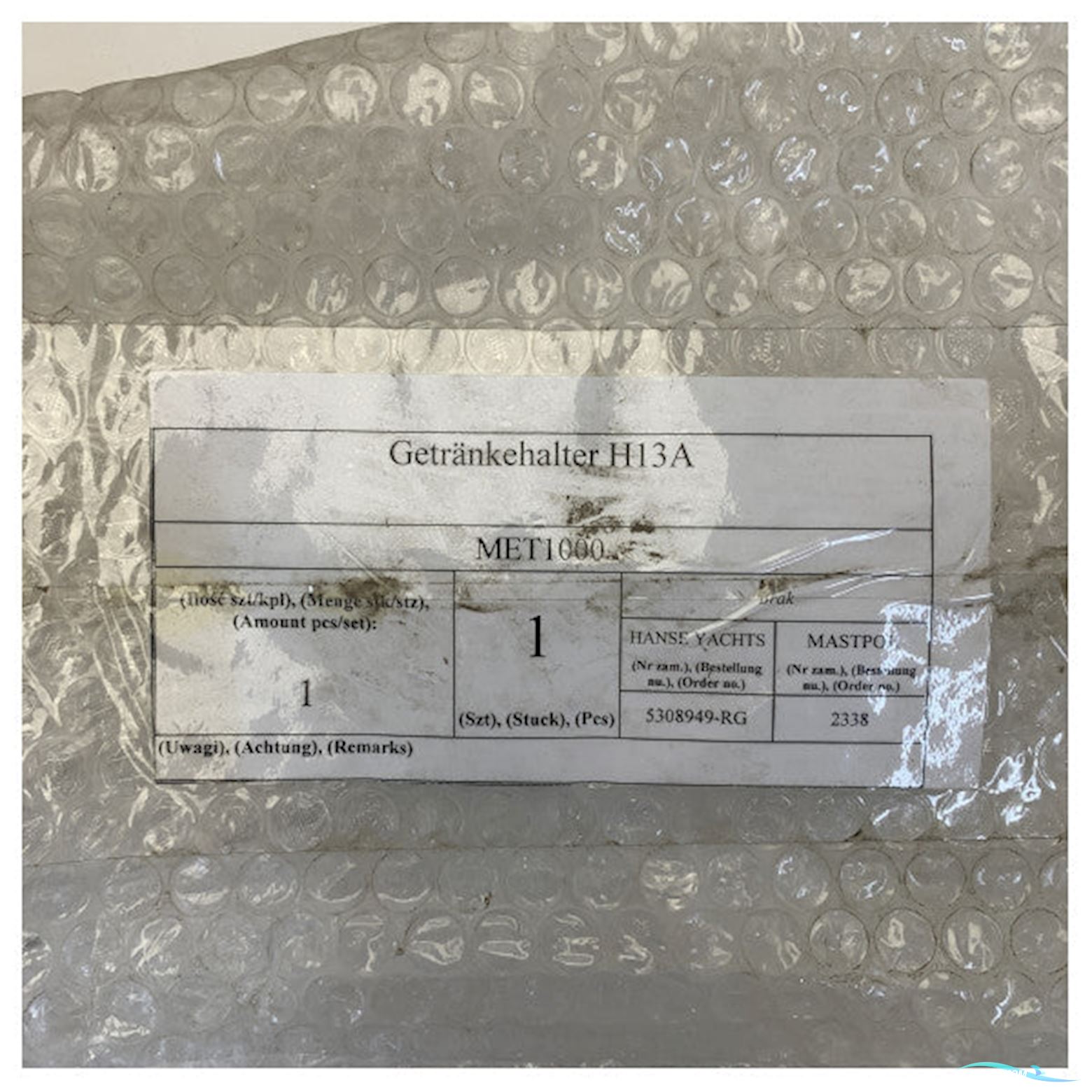 Hanse Yachts Drankhouder en Handrail voor  675