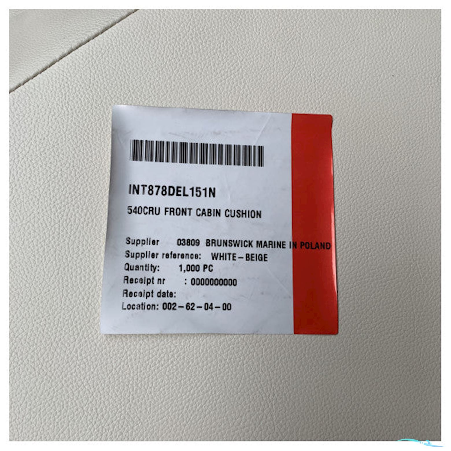 Quicksilver 540 Cruiser Front Cabin Cushion White - Beige - 878Del151N