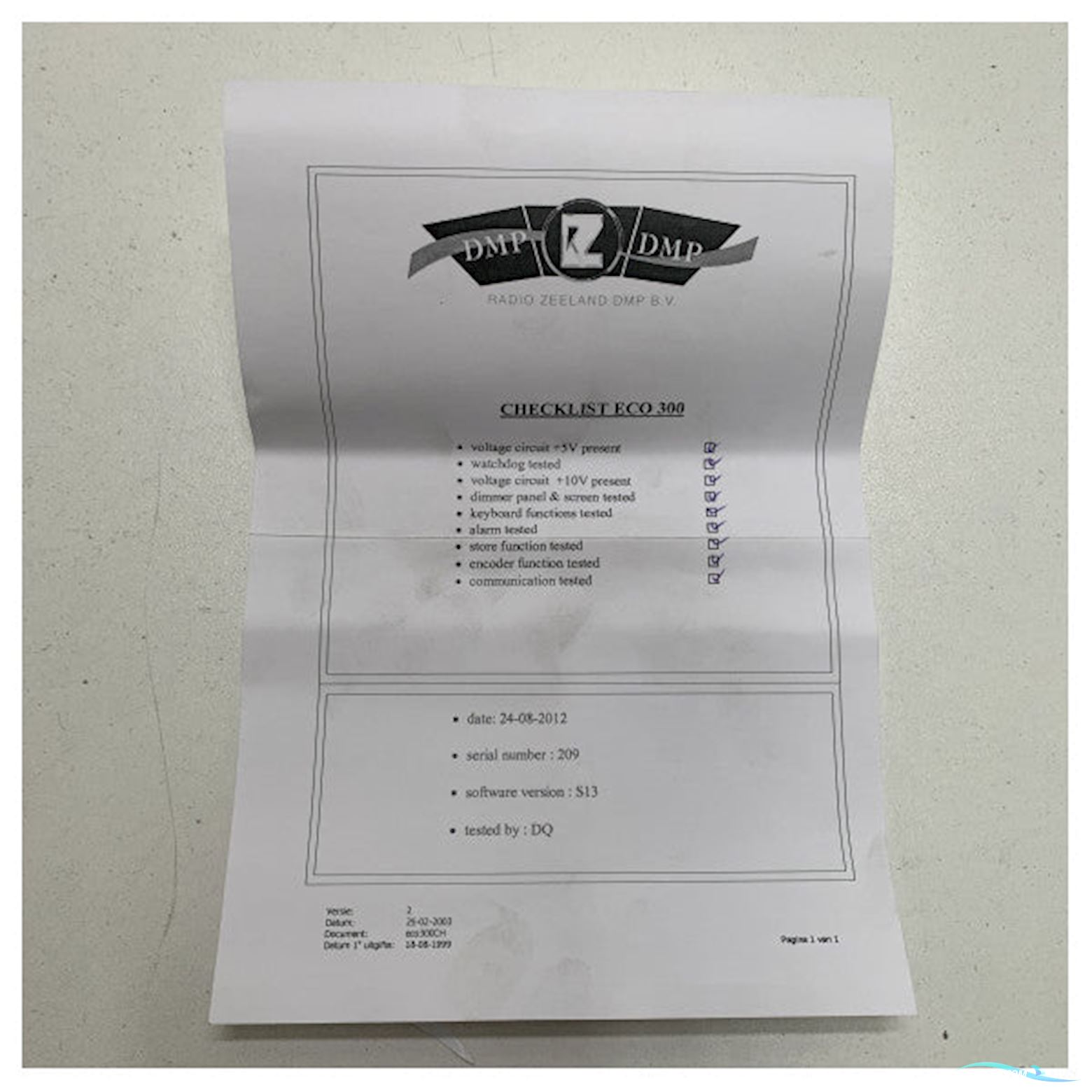 Radio Zeeland ECO 300 ROT display control unit