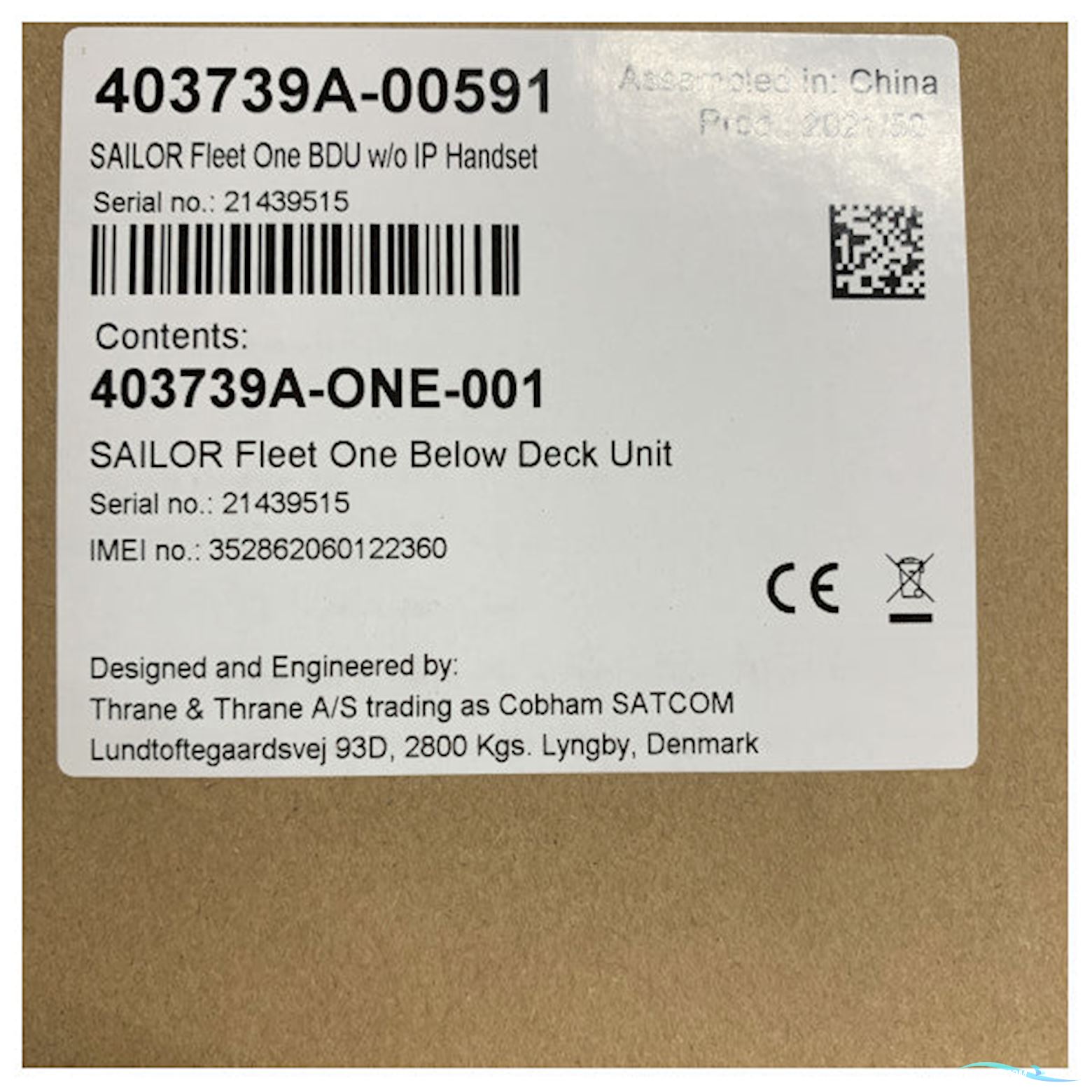 Sailor Fleet One Marine Satellite Communication System