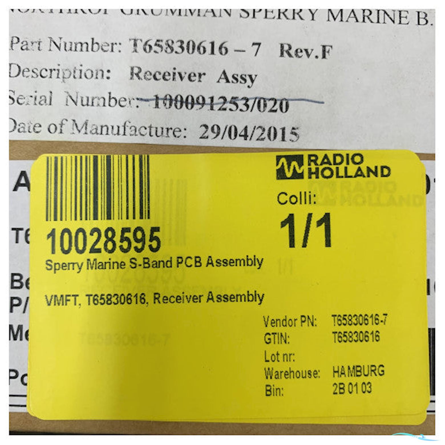 Sperry S-Band Radar Receiver Assembly T65830616-7