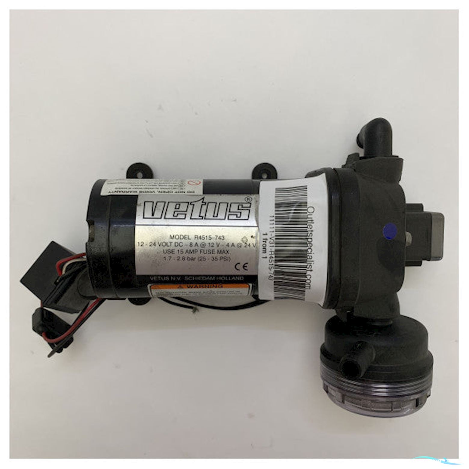 Vetus Flojet R4515-743 High Pressure Fresh Water Pump With Pressure Sensor Bådtilbehør 0, Holland