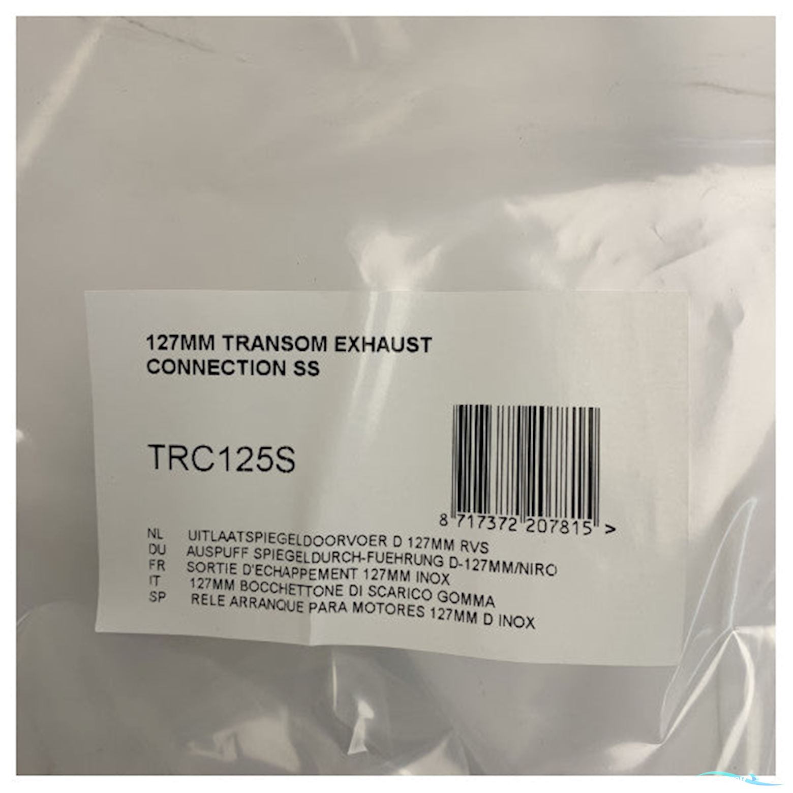 Vetus TRC125S Stainless Steel Marine Exhaust Thru-Hull 127mm Durable Mirror Fitting