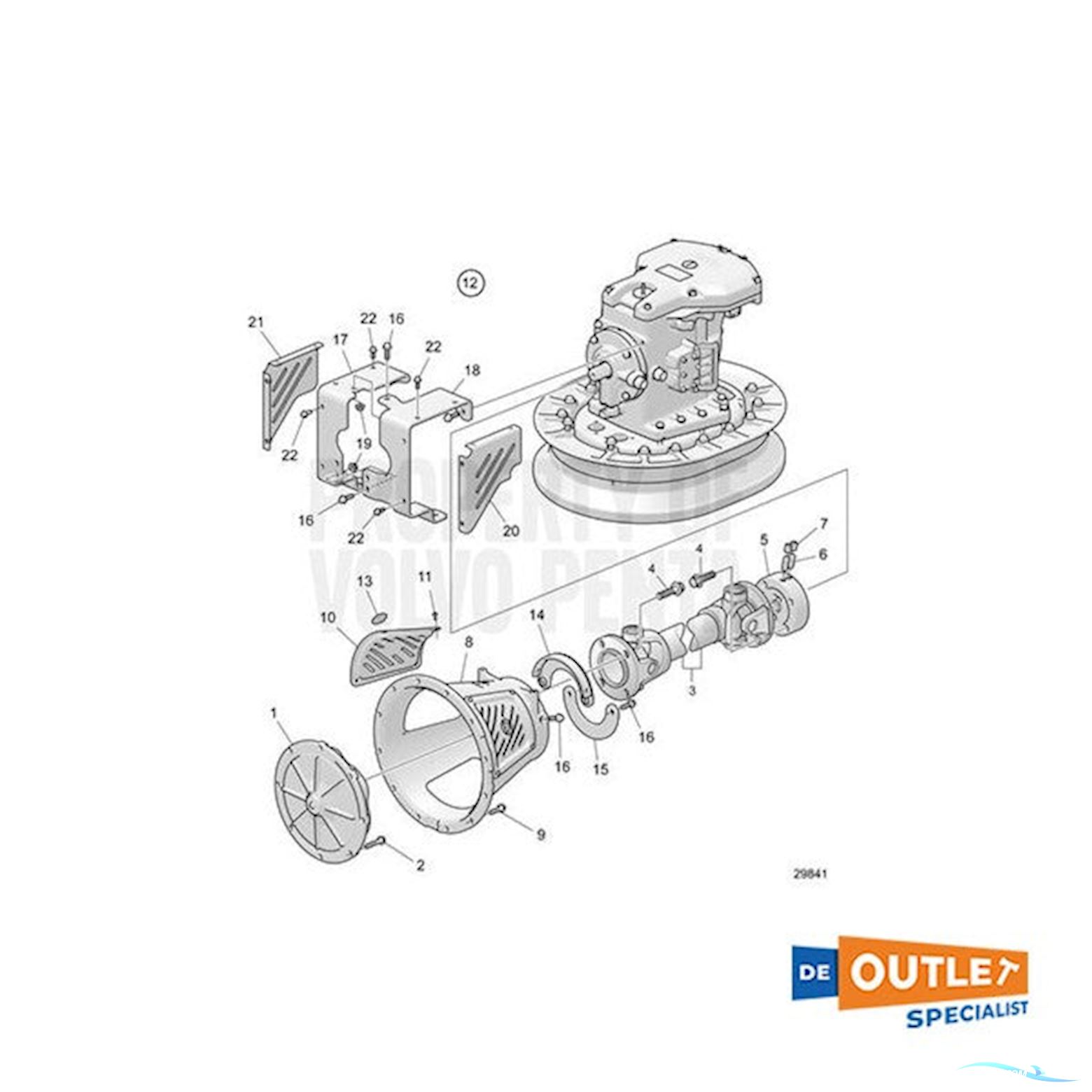 Volvo Penta Ips Protector Casting Black - 23275836 Bådtilbehør 2025, Holland