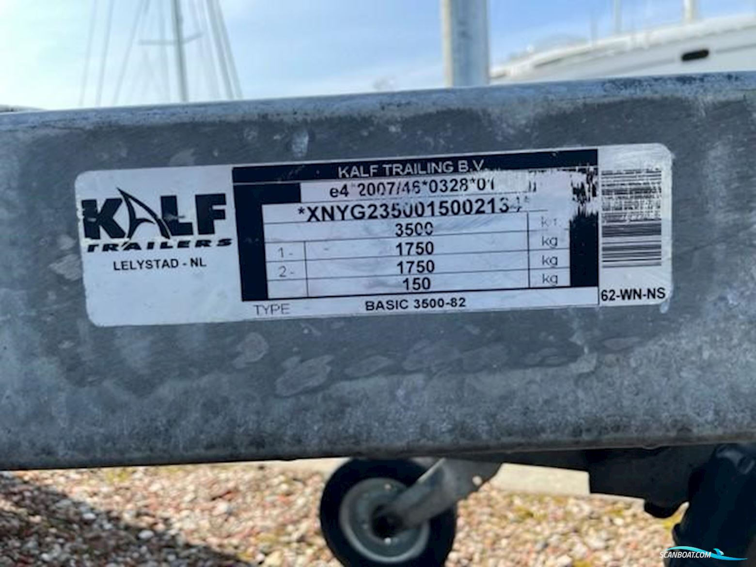 Kalf 3500-82 Tandem-as Trailer Bådtrailer 0, Holland