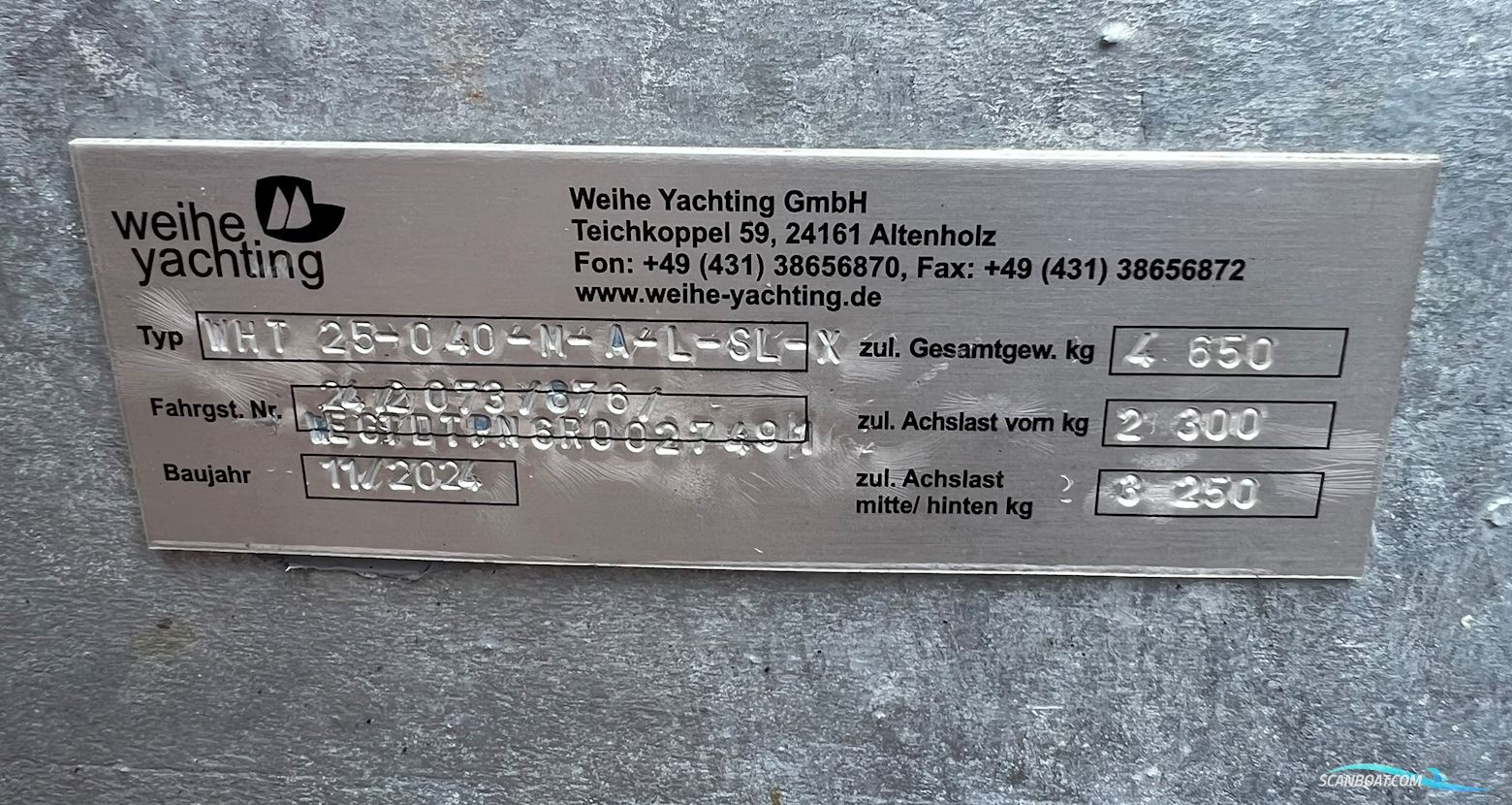Weihe Port- Boatstrailer (new) 4,0 t