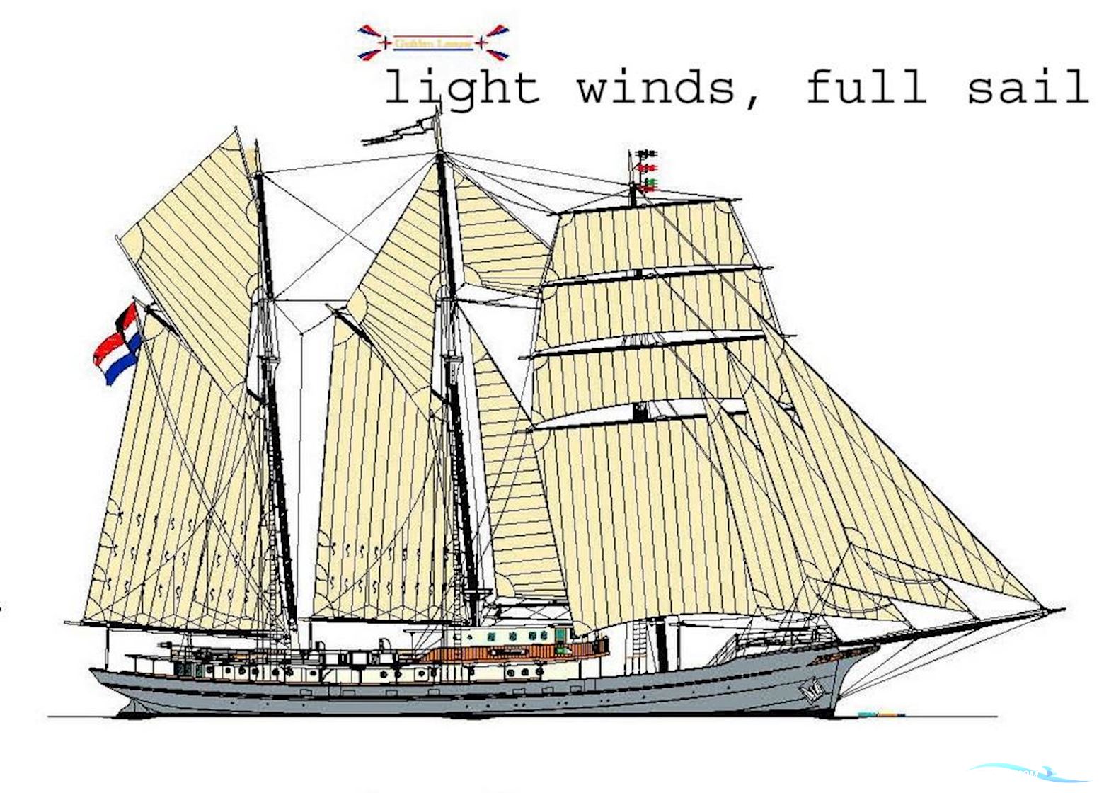 Royal Tallship 3-Mast Sail Schooner
