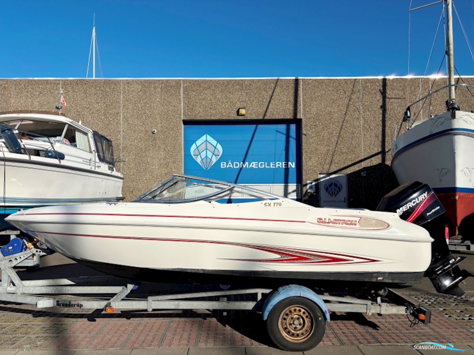 Glastron SX 170 Bowrider Båtmotor 2001, med Mercury motor, Danmark