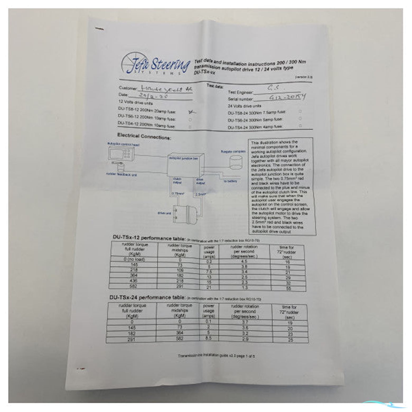 Jefa DU-WS150-12V 150NM Sprocket Autopilot Drive Unit 12V