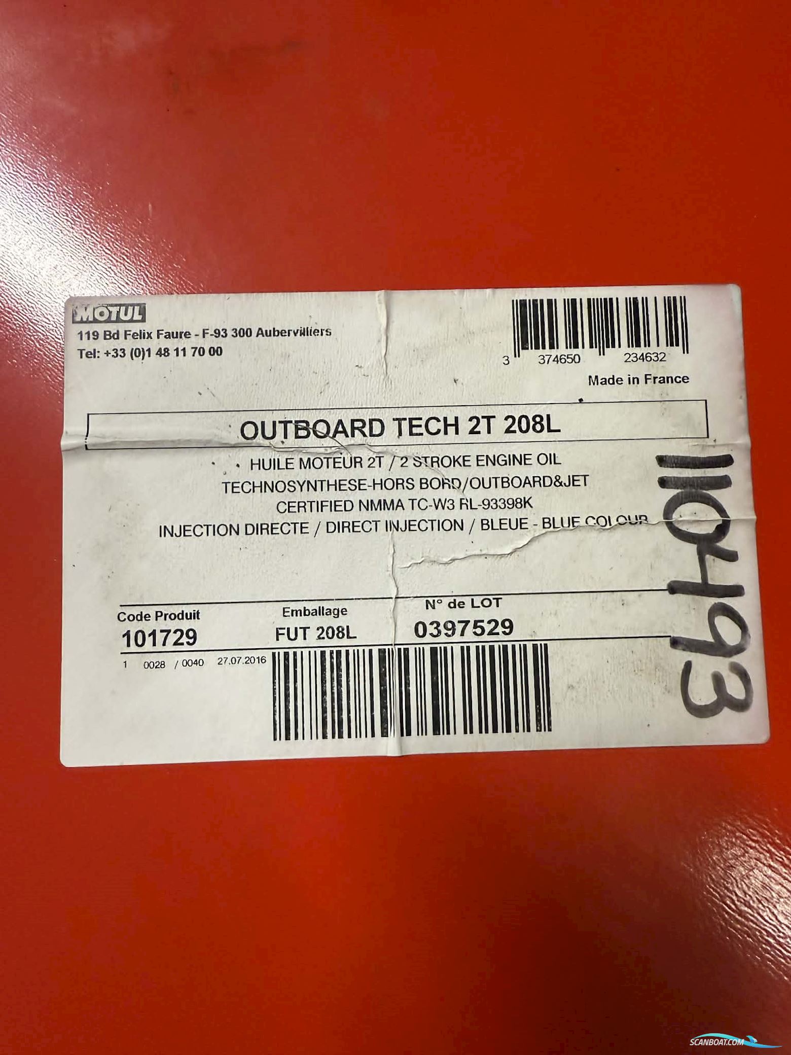 MOTUL OUTBOARD TECH 2T Olie 208 L.