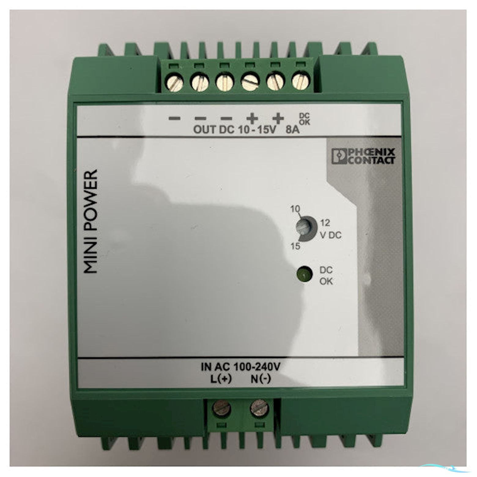 Phoenix Contact Marine Power Supply Unit 10-15V DC, 8A With Robust Din-Rail Mounting For Industrial & Maritime Applications