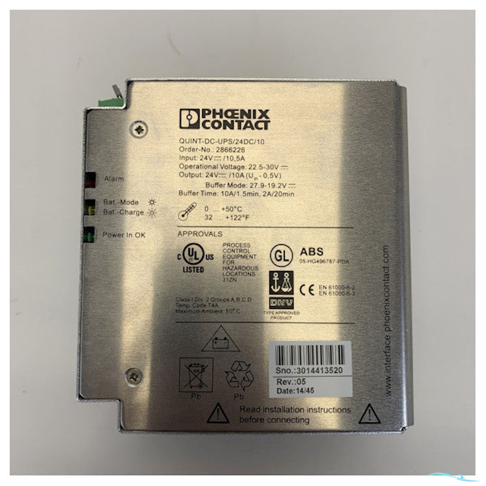 Phoenix Contact Quint-Ups/ 24DC/ 24DC/10 Din-Rail Ups