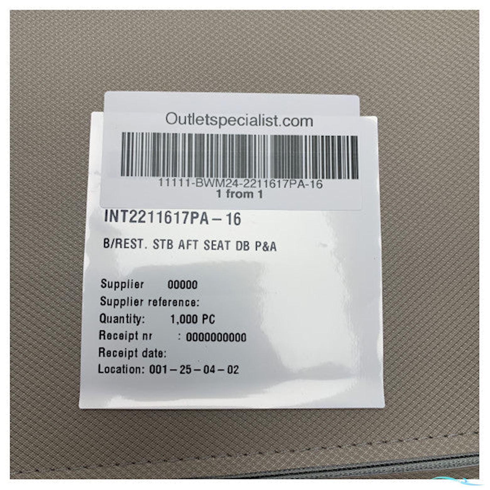 Quicksilver 455 Cabin Backrest Cushion For Starboard Side Aft Seat - 2211617PA-16