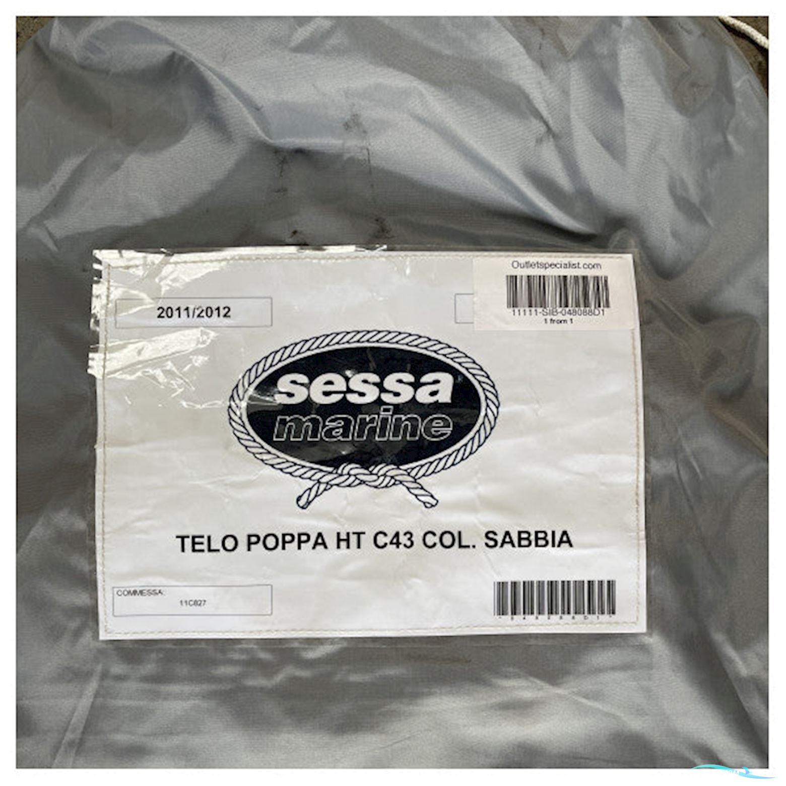Sessa Marine HT C43 Aft Deck Closure Canopy Canvass Beige With Installation Kit - 048088D1