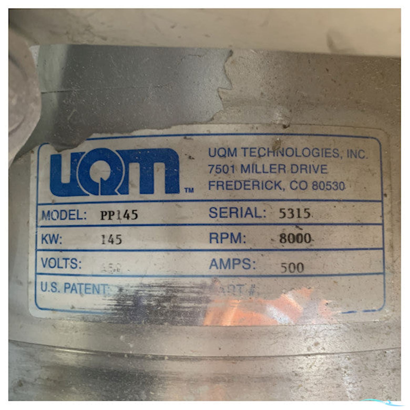 USED Regen Nautic SPM218-143-3 145 kW electric marine inboard engine 