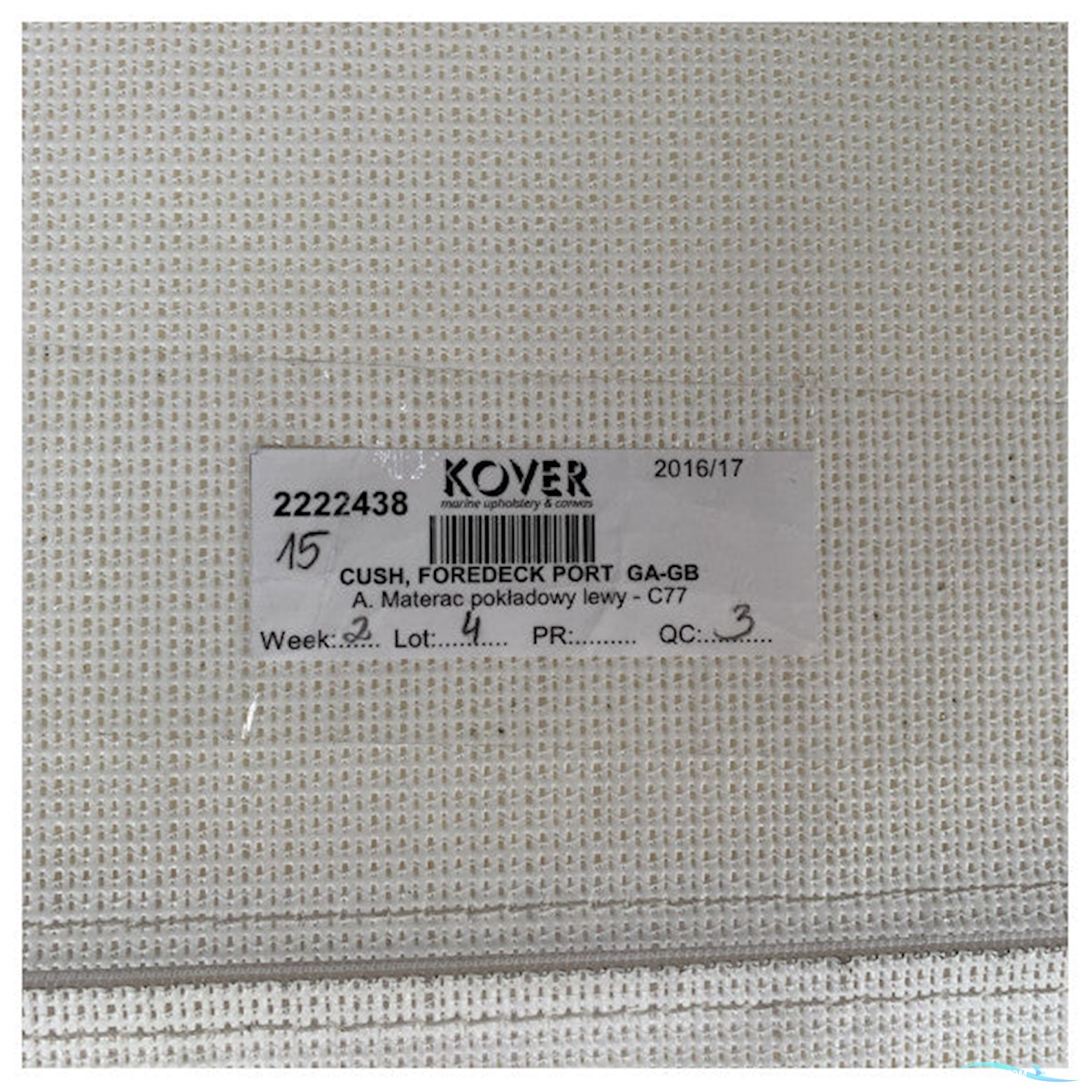 Uttern C77 Port Side Foredeck Lounge Cushion Antracite - 2222438