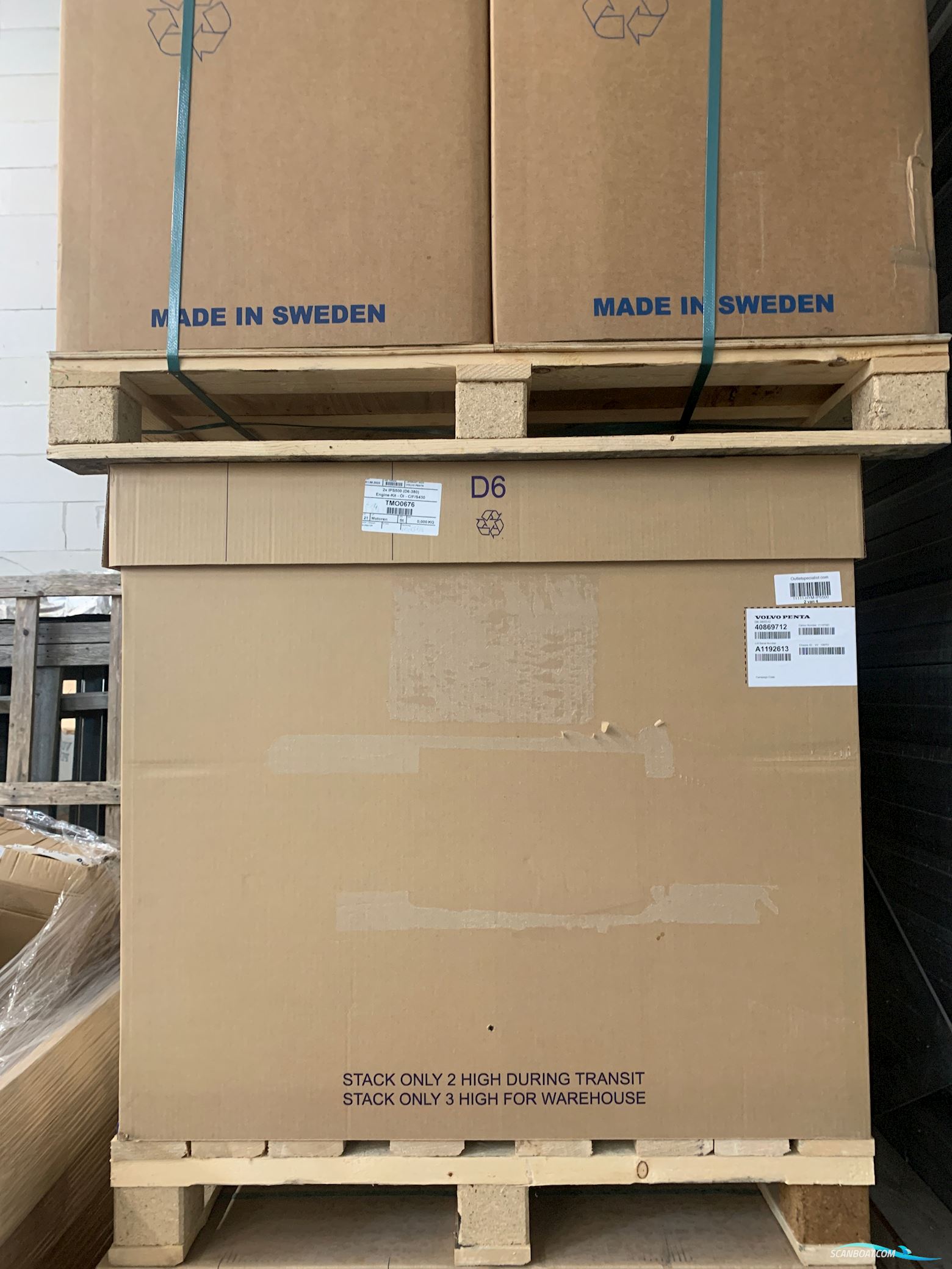 Volvo Penta Ips500 Engine Set 2x D6-380 Engine Set